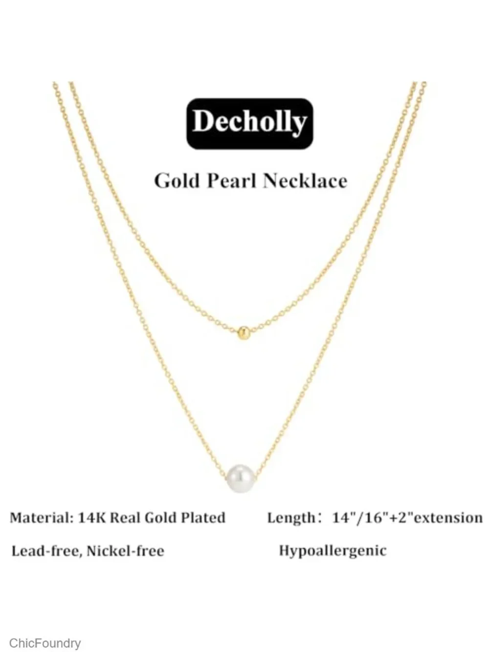 Gold Plated Freshwater Pearl Pendant Necklace for Women Bridesmaid Gift